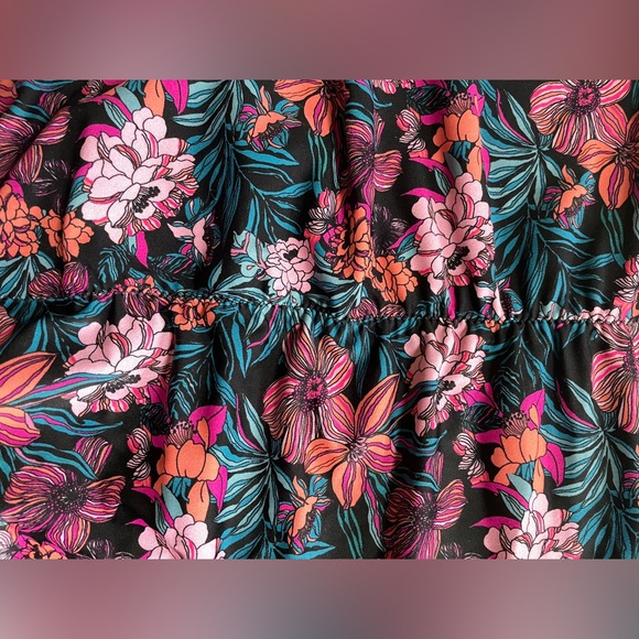 Venus: Black Floral Hi Rise Bikini Bottoms - Picture 7 of 17